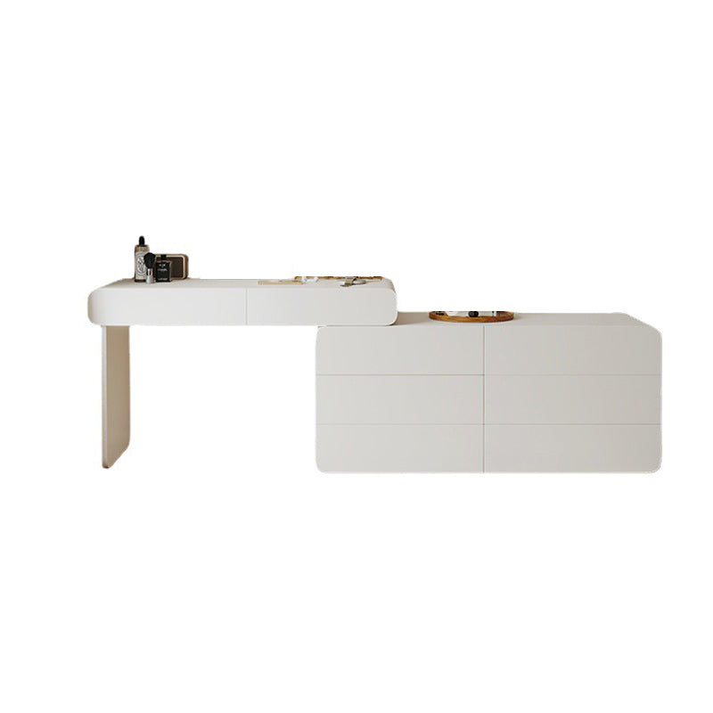 Contemporary Lighted Mirror Vanity Tables Bedroom Makeup Vanity Desk Table with Drawer