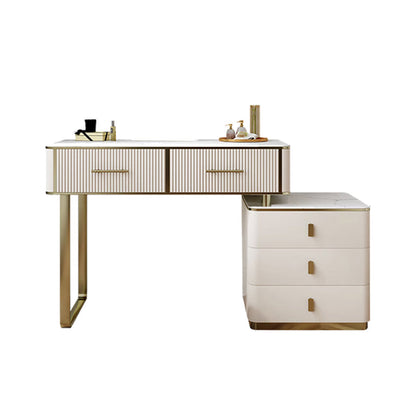 Glam Stone Vanity Dressing Table 5-Drawers Vanity Dressing Table