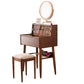 Modern Vanity Table and Stool Set Wooden and Glass With Drawer Vanity Desk Clearhalo 'Bedroom Furniture' 'furn' 'furn_makeup_vanities' 'Furniture' 'Makeup Vanities' 'makeup_vanities' 7005565