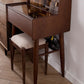 Modern Vanity Table and Stool Set Wooden and Glass With Drawer Vanity Desk Clearhalo 'Bedroom Furniture' 'furn' 'furn_makeup_vanities' 'Furniture' 'Makeup Vanities' 'makeup_vanities' 7005568