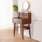 Modern Vanity Table and Stool Set Wooden and Glass With Drawer Vanity Desk Makeup Vanity & Mirror Clearhalo 'Bedroom Furniture' 'furn' 'furn_makeup_vanities' 'Furniture' 'Makeup Vanities' 'makeup_vanities' 7005570