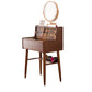Modern Vanity Table and Stool Set Wooden and Glass With Drawer Vanity Desk Clearhalo 'Bedroom Furniture' 'furn' 'furn_makeup_vanities' 'Furniture' 'Makeup Vanities' 'makeup_vanities' 7005571
