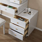 ScandinavianSolid Wood Table Makeup Vanity with Mirror and Drawers