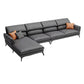 Industrial Faux Leather sofa Pillow Top Arm Cushions Seating