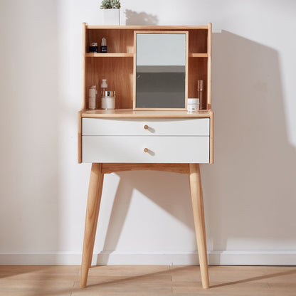 Modern Wood Dressing Table Solid Wood Make-up Vanity with Drawers