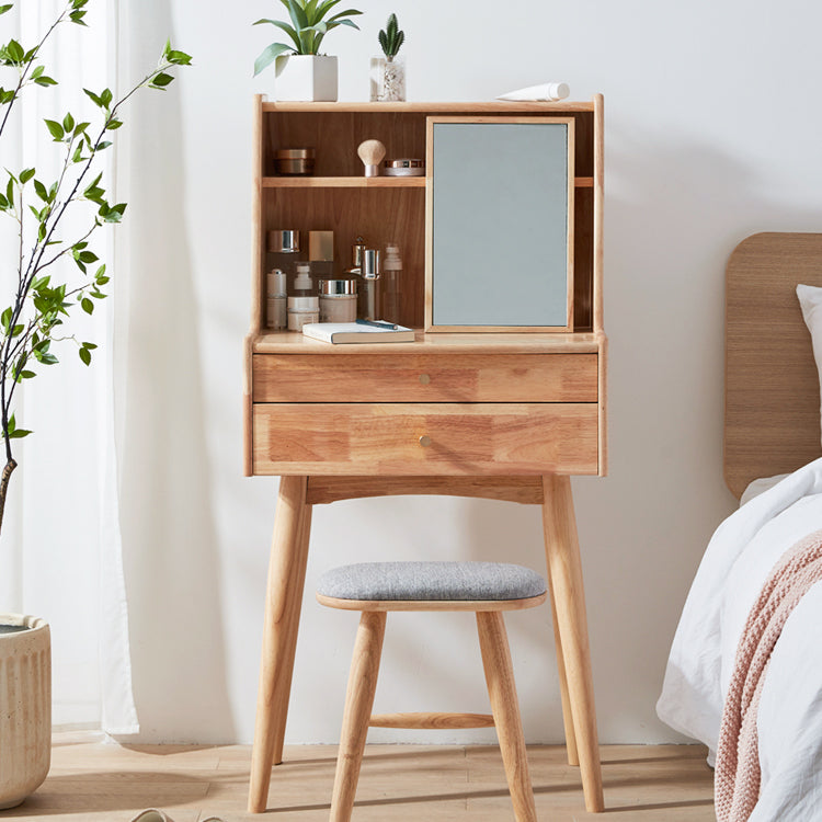 Modern Wood Dressing Table Solid Wood Make-up Vanity with Drawers
