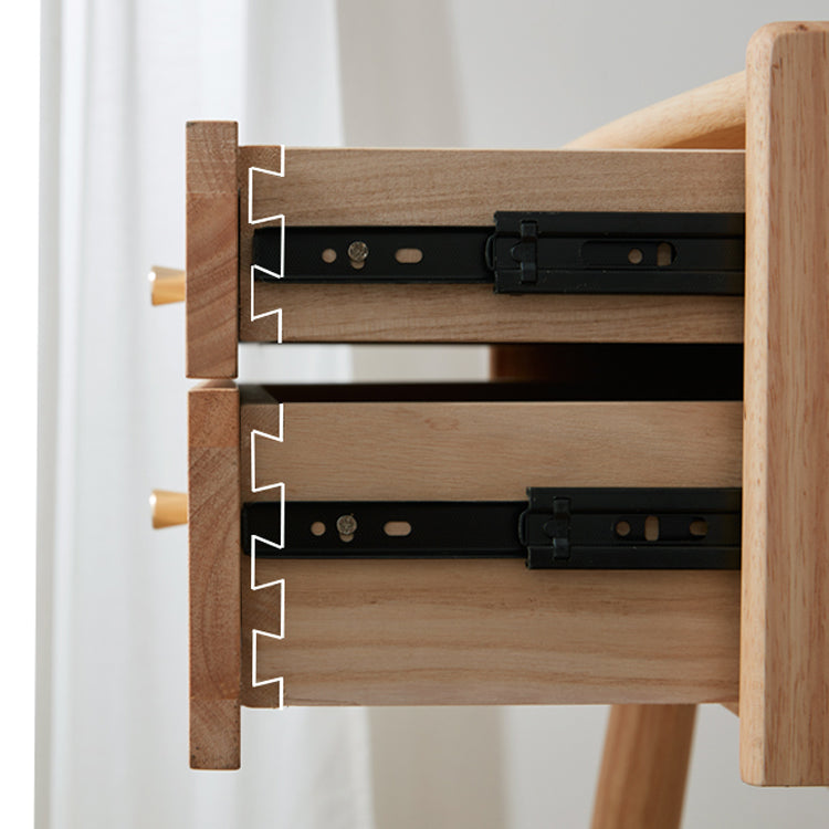 Modern Wood Dressing Table Solid Wood Make-up Vanity with Drawers