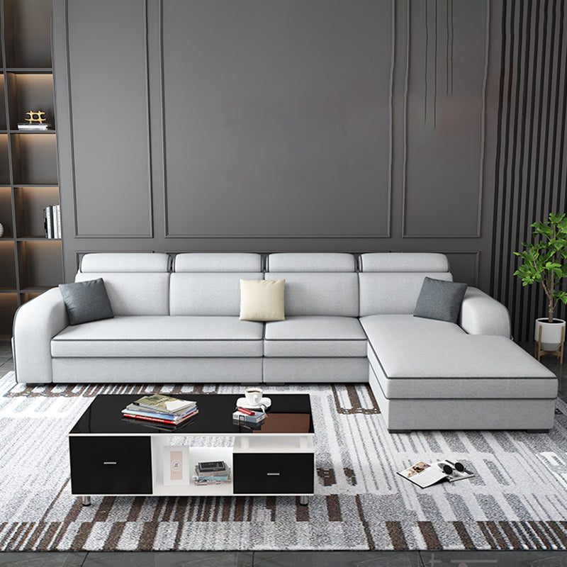 Quadratarm -Schnittsofa mit lagerungsverstellbaren Abschnitten für 4 Personen