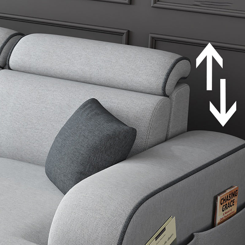 Quadratarm -Schnittsofa mit lagerungsverstellbaren Abschnitten für 4 Personen