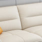 Stain-Resistant Sectional Sofa for Living Room in White with Pillow Top Arm