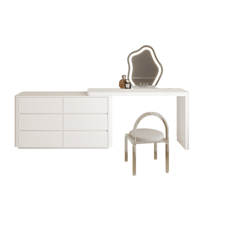 Set di sgabelli da toeletta da stoccaggio da stoccaggio da stoccaggio da scrivania per trucco in legno