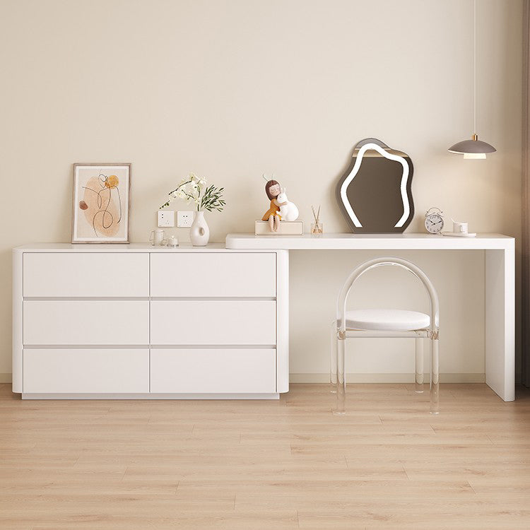 Set di sgabelli da toeletta da stoccaggio da stoccaggio da stoccaggio da scrivania per trucco in legno