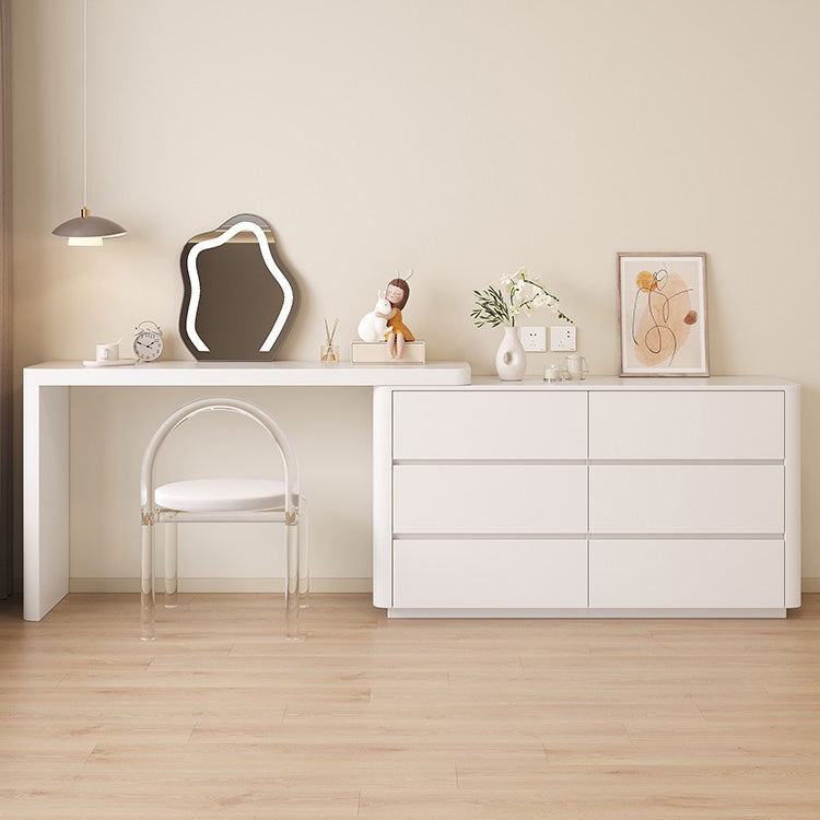 Set di sgabelli da toeletta da stoccaggio da stoccaggio da stoccaggio da scrivania per trucco in legno