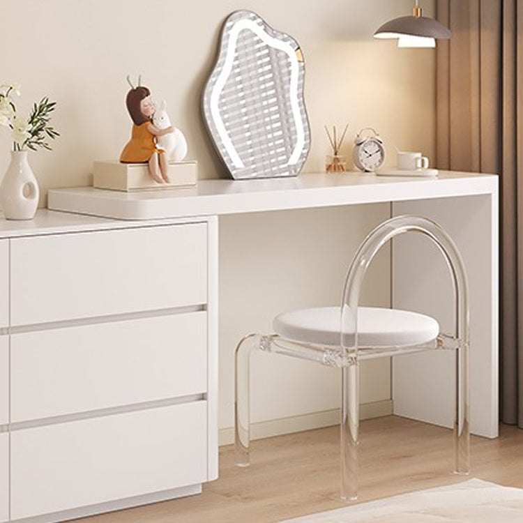 Set di sgabelli da toeletta da stoccaggio da stoccaggio da stoccaggio da scrivania per trucco in legno