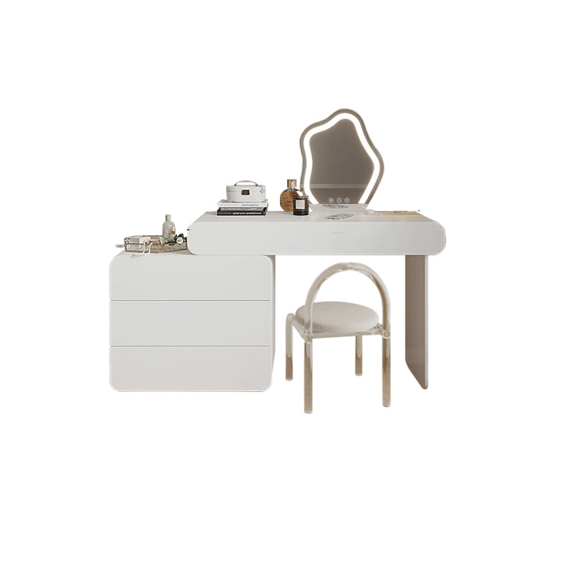 Set di sgabelli da toeletta da stoccaggio da stoccaggio da stoccaggio da scrivania per trucco in legno
