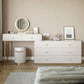 White Solid Wood Makeup Vanity Desk Bedroom Vanity Dressing Table Set Clearhalo 'Bedroom Furniture' 'furn' 'furn_makeup_vanities' 'Furniture' 'Makeup Vanities' 'makeup_vanities' 7005858