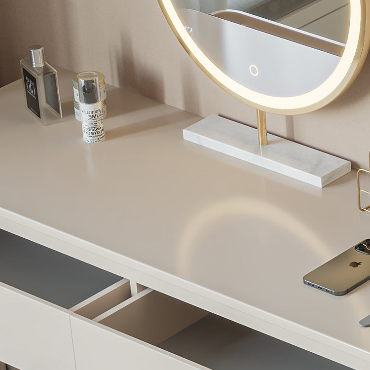 White Solid Wood Makeup Vanity Desk Bedroom Vanity Dressing Table Set Clearhalo 'Bedroom Furniture' 'furn' 'furn_makeup_vanities' 'Furniture' 'Makeup Vanities' 'makeup_vanities' 7005868