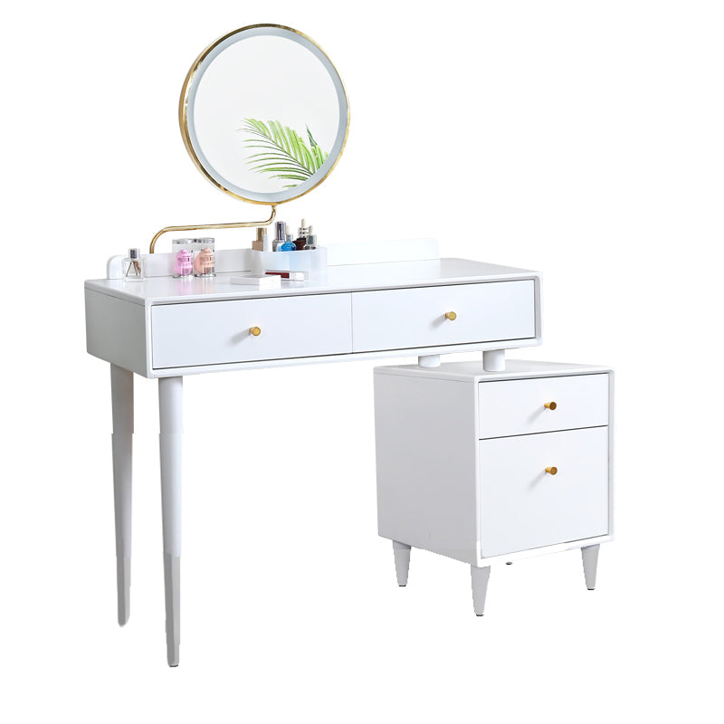 Tocador contemporáneo dormitorio de cerezo espejo iluminado tocador de maquillaje de pie