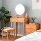 Tocador contemporáneo dormitorio de cerezo espejo iluminado tocador de maquillaje de pie