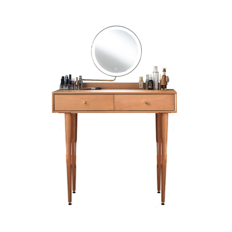 Tocador contemporáneo dormitorio de cerezo espejo iluminado tocador de maquillaje de pie