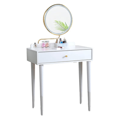 Tocador contemporáneo dormitorio de cerezo espejo iluminado tocador de maquillaje de pie