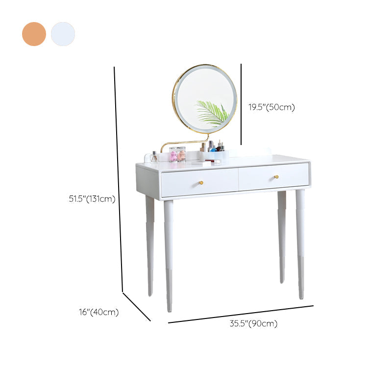 Tocador contemporáneo dormitorio de cerezo espejo iluminado tocador de maquillaje de pie