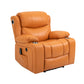 Nordic Style Faux Leather Recliner Chair Solid Color Standard Recliner Orange Genuine Leather Rocker Clearhalo 'Chairs & Seating' 'furn' 'furn_recliners' 'Furniture' 'Living Room Furniture' 'Recliners' 7005936