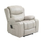 Nordic Style Faux Leather Recliner Chair Solid Color Standard Recliner White Nanofabrics Swivel Rocker Clearhalo 'Chairs & Seating' 'furn' 'furn_recliners' 'Furniture' 'Living Room Furniture' 'Recliners' 7005955
