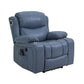 Nordic Style Faux Leather Recliner Chair Solid Color Standard Recliner Blue Genuine Leather Rocker Clearhalo 'Chairs & Seating' 'furn' 'furn_recliners' 'Furniture' 'Living Room Furniture' 'Recliners' 7005957