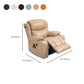 Nordic Style Faux Leather Recliner Chair Solid Color Standard Recliner Clearhalo 'Chairs & Seating' 'furn' 'furn_recliners' 'Furniture' 'Living Room Furniture' 'Recliners' 7005963