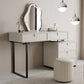 Standing White Makeup Vanity Desk Bedroom Vanity Dressing Table Set Clearhalo 'Bedroom Furniture' 'furn' 'furn_makeup_vanities' 'Furniture' 'Makeup Vanities' 'makeup_vanities' 7006140