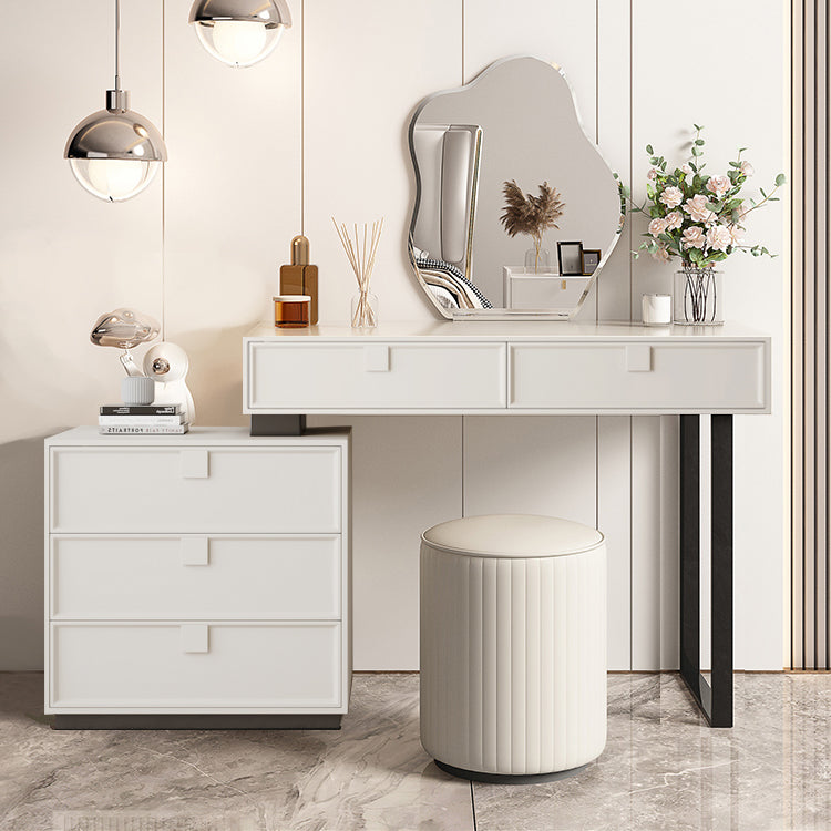 Standing White Makeup Vanity Desk Bedroom Vanity Dressing Table Set Clearhalo 'Bedroom Furniture' 'furn' 'furn_makeup_vanities' 'Furniture' 'Makeup Vanities' 'makeup_vanities' 7006141