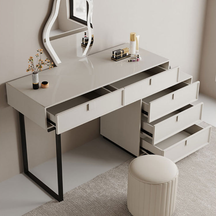 Standing White Makeup Vanity Desk Bedroom Vanity Dressing Table Set Clearhalo 'Bedroom Furniture' 'furn' 'furn_makeup_vanities' 'Furniture' 'Makeup Vanities' 'makeup_vanities' 7006144