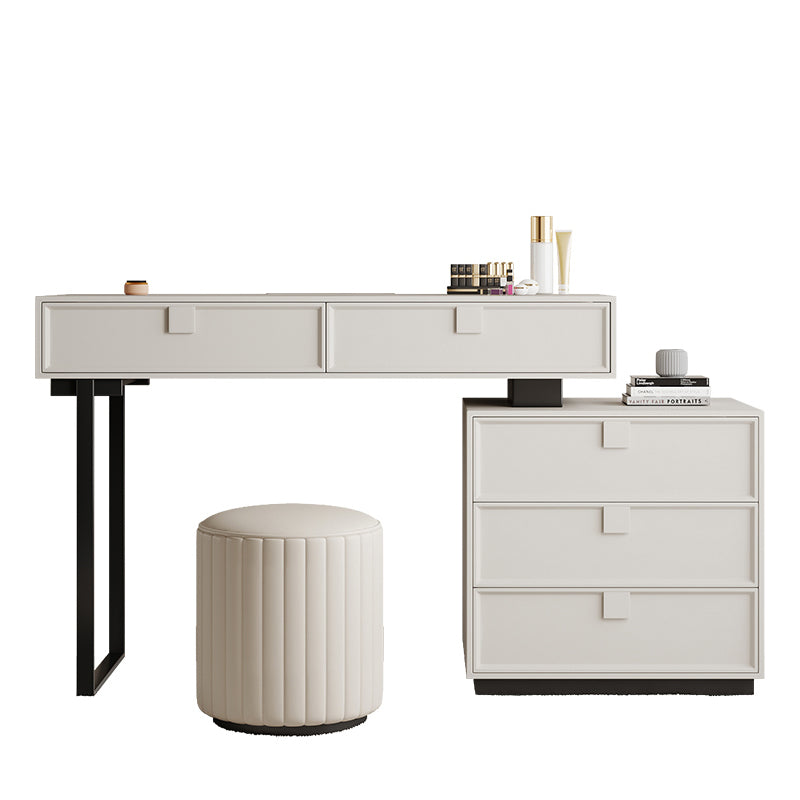 Standing White Makeup Vanity Desk Bedroom Vanity Dressing Table Set Makeup Vanity & Stools Cabinet Included Clearhalo 'Bedroom Furniture' 'furn' 'furn_makeup_vanities' 'Furniture' 'Makeup Vanities' 'makeup_vanities' 7006155
