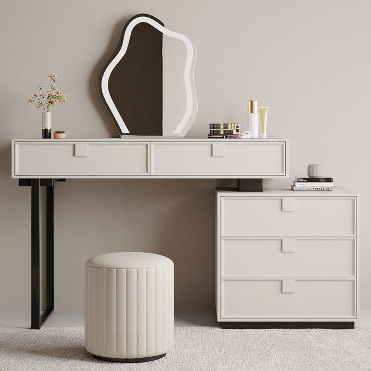 Standing White Makeup Vanity Desk Bedroom Vanity Dressing Table Set Clearhalo 'Bedroom Furniture' 'furn' 'furn_makeup_vanities' 'Furniture' 'Makeup Vanities' 'makeup_vanities' 7006156