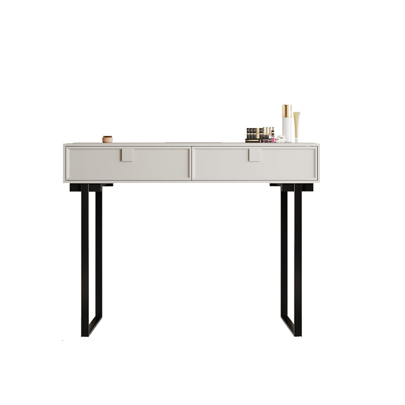 Standing White Makeup Vanity Desk Bedroom Vanity Dressing Table Set Makeup Vanity 31"L x 16"W x 30"H Cabinet Not Included Clearhalo 'Bedroom Furniture' 'furn' 'furn_makeup_vanities' 'Furniture' 'Makeup Vanities' 'makeup_vanities' 7006159