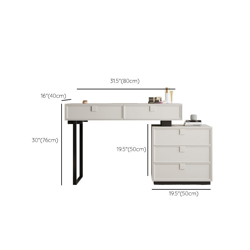 Standing White Makeup Vanity Desk Bedroom Vanity Dressing Table Set Clearhalo 'Bedroom Furniture' 'furn' 'furn_makeup_vanities' 'Furniture' 'Makeup Vanities' 'makeup_vanities' 7006165