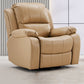 Living Room Standard Recliner Modern & Contemporary Solid Color Recliner Chair Leather Khaki Clearhalo 'Chairs & Seating' 'furn' 'furn_recliners' 'Furniture' 'Living Room Furniture' 'Recliners' 7006375