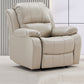 Living Room Standard Recliner Modern & Contemporary Solid Color Recliner Chair Leather Beige Clearhalo 'Chairs & Seating' 'furn' 'furn_recliners' 'Furniture' 'Living Room Furniture' 'Recliners' 7006376