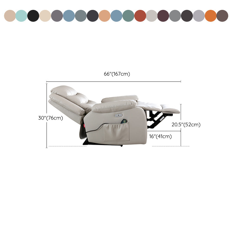 Reclinabile standard in pelle finta contemporanea reclinabile da 33,5 "