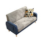 Wooden Velvet Sofa Contemporary Style Tufted Split-Back Seating