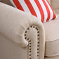 French Country White Cushions Rolled Arm Living Room Seating