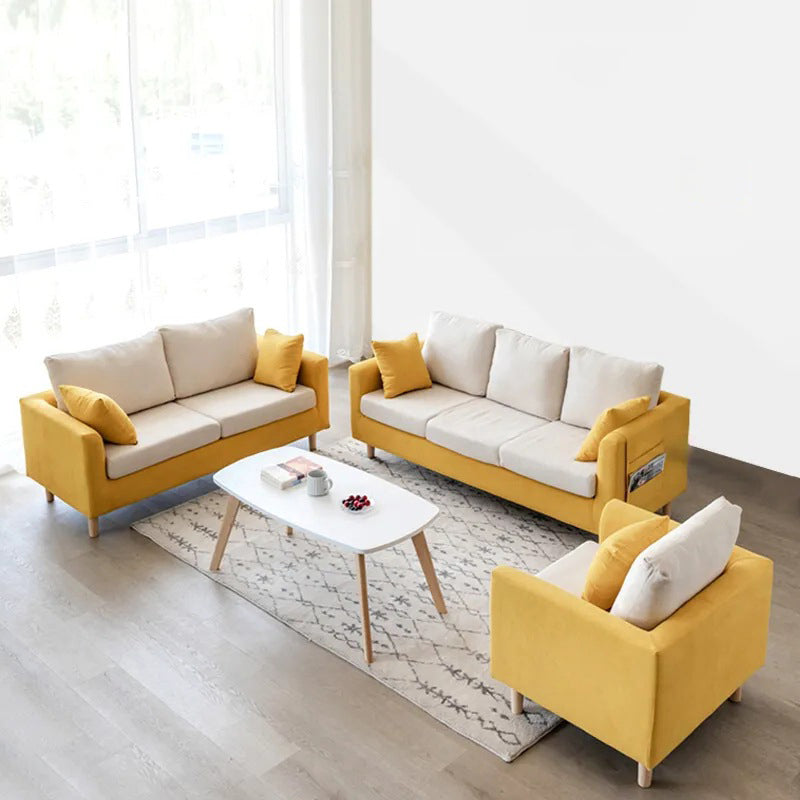 現代のタキシードアームソファリビングルーム用のバックセッピールーズバックセッピー