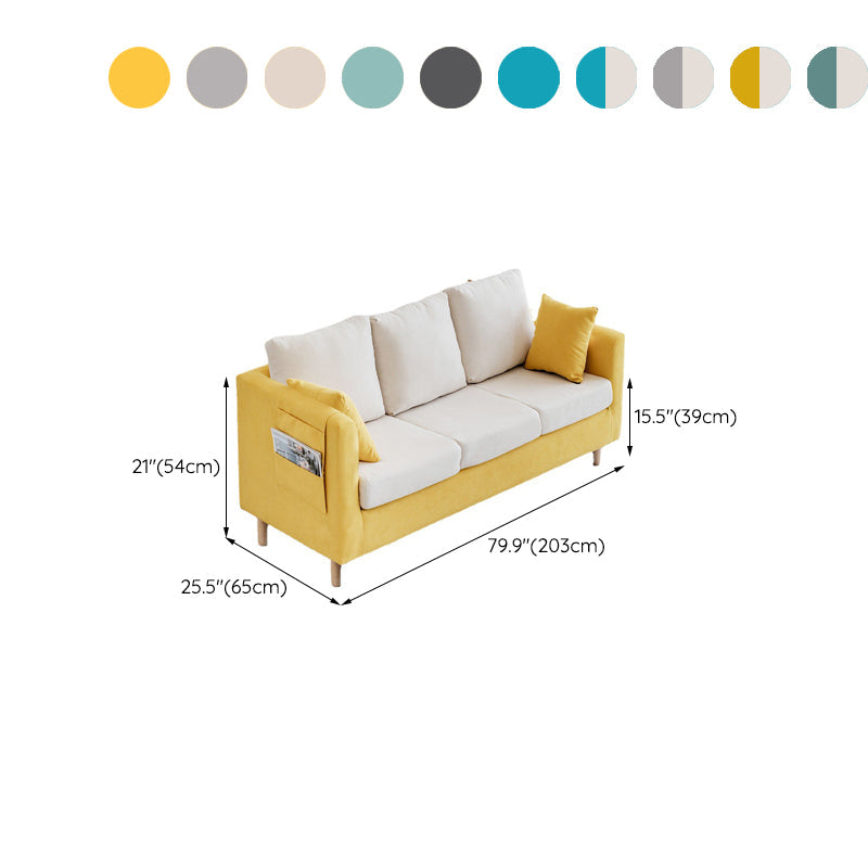 現代のタキシードアームソファリビングルーム用のバックセッピールーズバックセッピー