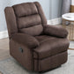 Traditional Recliner Chair Solid Color Standard Recliner with Independent Foot
