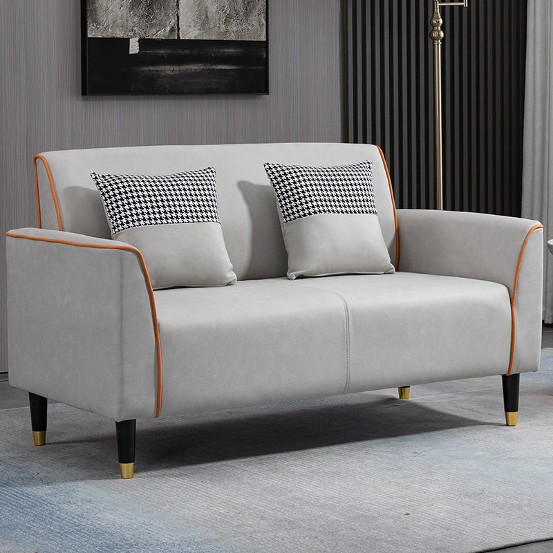 Pillows Included Standard Sofa Stain Resistant Settee with Leg Clearhalo 'furn' 'furn_sofas' 'Furniture' 'Living Room Furniture' 'Sofa' 'sofas' 7006940