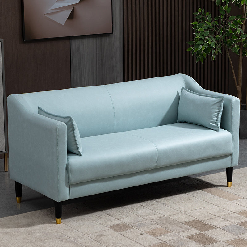 Stain Resistant Standard Sofa Pillows Included Settee with Metal Legs Green Tech Cloth Clearhalo 'furn' 'furn_sofas' 'Furniture' 'Living Room Furniture' 'Sofa' 'sofas' 7007193