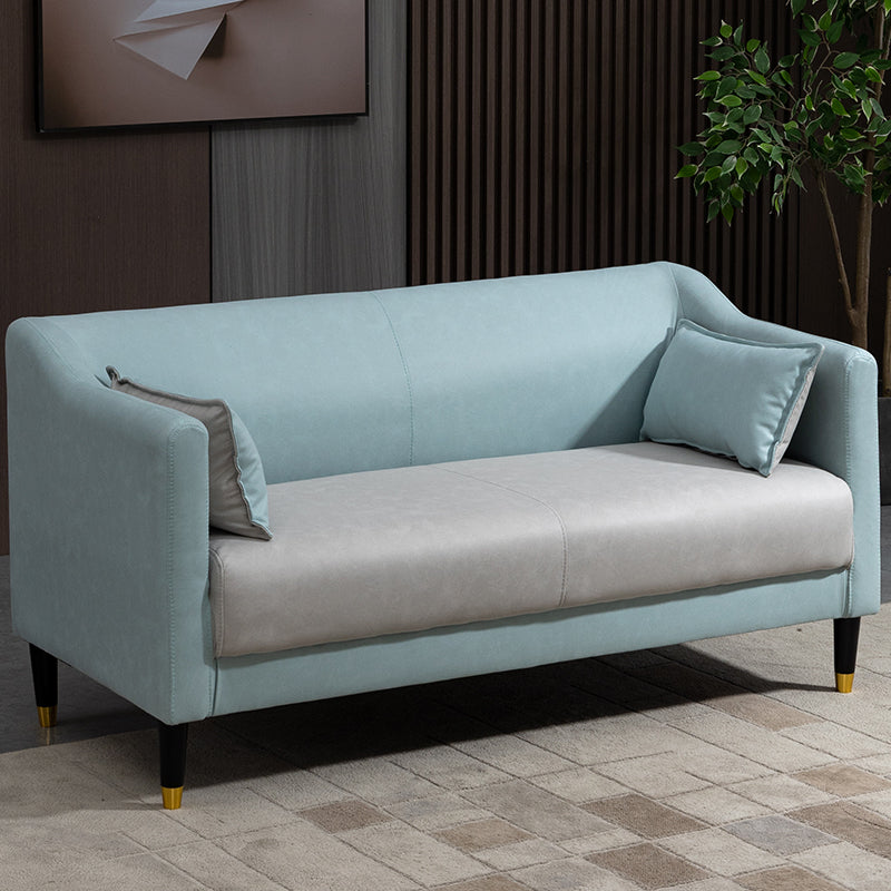 Stain Resistant Standard Sofa Pillows Included Settee with Metal Legs Green Gray Tech Cloth Clearhalo 'furn' 'furn_sofas' 'Furniture' 'Living Room Furniture' 'Sofa' 'sofas' 7007202