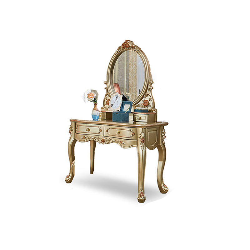 Desk tocador de maquillaje victoriano escritorio de madera de maquillaje con cajón