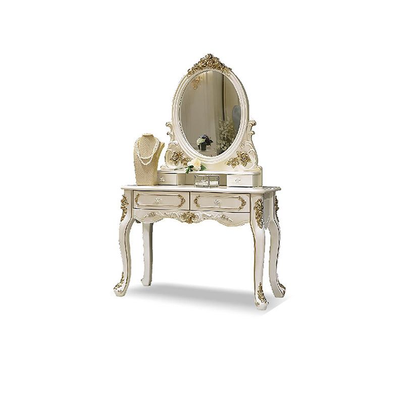 Desk tocador de maquillaje victoriano escritorio de madera de maquillaje con cajón